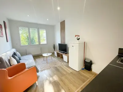 Télévision ou salle de divertissement dans l'établissement T2 Sweet Horizon 2 - B at Home - Stade Groupama LDLC