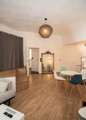 Coin salon dans l'établissement Beautiful Studio in the Heart of Lyon