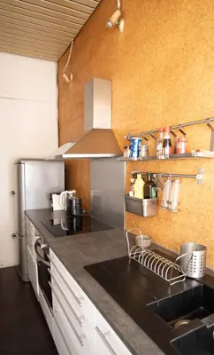 Cuisine ou kitchenette dans l'établissement Beautiful Studio in the Heart of Lyon