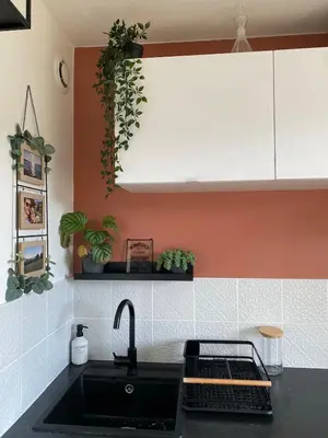 Cuisine ou kitchenette dans l'établissement Duplex bohème et lumineux avec balcon, proche Lyon