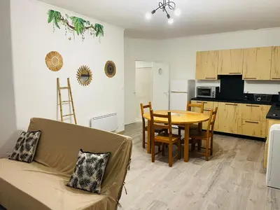 Cuisine ou kitchenette dans l'établissement Appartement fonctionnel