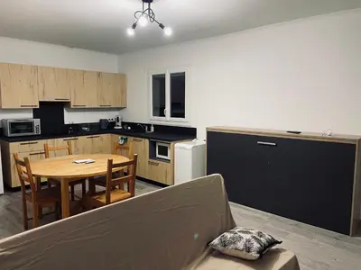 Cuisine ou kitchenette dans l'établissement Appartement fonctionnel