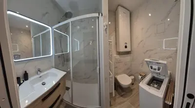 Salle de bains dans l'établissement Shanis - Cozy Appartement sur Pérouges-Meximieux
