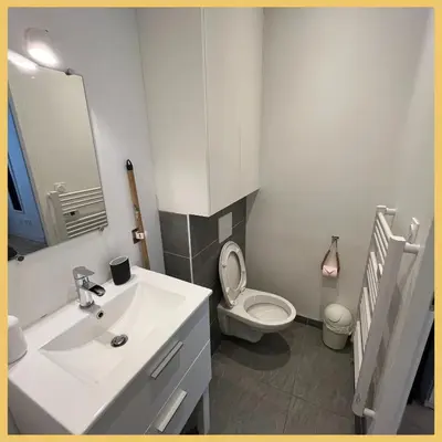 Salle de bains dans l'établissement Appartement St Genis Laval Hyper centre