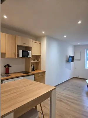 Cuisine ou kitchenette dans l'établissement le combattant