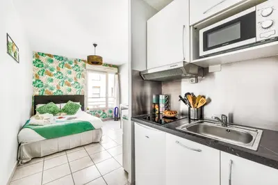 Cuisine ou kitchenette dans l'établissement BnGo I Le Nid Cosy PartDieu I 2pers
