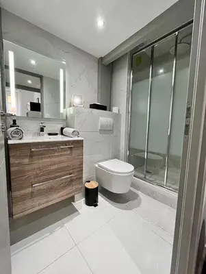 Salle de bains dans l'établissement Appartement proche centre