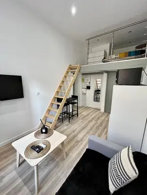 Cuisine ou kitchenette dans l'établissement Appartement proche centre