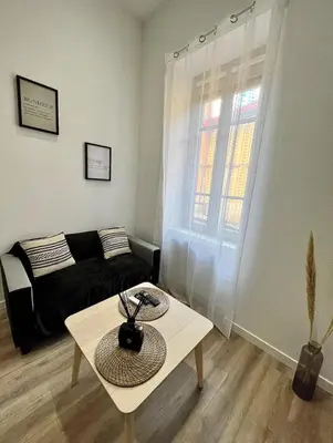 Coin salon dans l'établissement Appartement proche centre