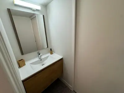 Salle de bains dans l'établissement Majorelle Studio near Eurexpo - Lyon - hospitals