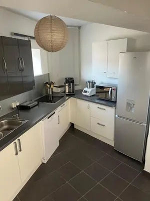 Cuisine ou kitchenette dans l'établissement Spacieux appartement idéal séjour pro famille