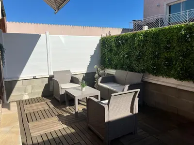 Coin salon dans l'établissement Spacieux appartement idéal séjour pro famille