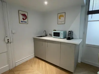Cuisine ou kitchenette dans l'établissement Honorê Suite Saint Pothin