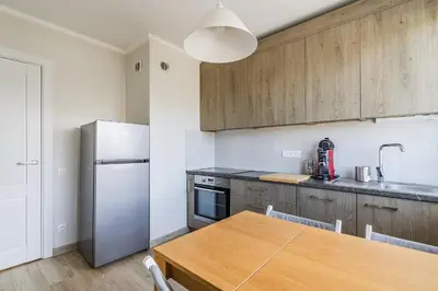Cuisine ou kitchenette dans l'établissement T2 Confort Tête d'Or - Parking gratuit - Climatisé