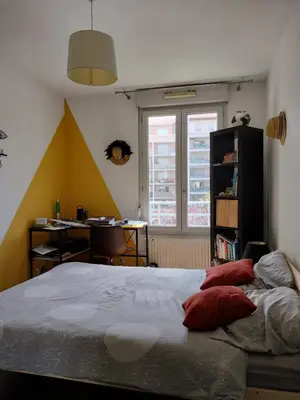 Un ou plusieurs lits dans un hébergement de l'établissement Le Botanica - Balcon - 2 chambres - proche quai du Rhone