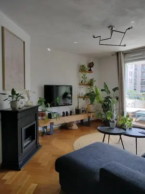 Télévision ou salle de divertissement dans l'établissement Le Botanica - Balcon - 2 chambres - proche quai du Rhone