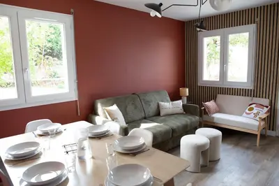 Coin salon dans l'établissement Charmant appartement T3