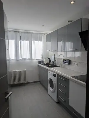 Cuisine ou kitchenette dans l'établissement Appartement joli proche de Lyon