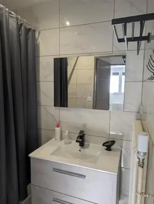 Salle de bains dans l'établissement Appartement joli proche de Lyon
