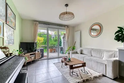 Coin salon dans l'établissement Appartement Florian - Welkeys
