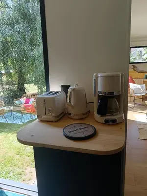 Plateau bouilloire dans l'établissement La P'tite Dombes - Entre Terres et Sommets