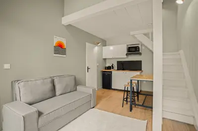Cuisine ou kitchenette dans l'établissement La Parenthèse Bohème