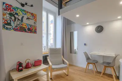 Coin salon dans l'établissement Cosy et Charmant 5min métro Gare Oullins