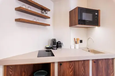 Cuisine ou kitchenette dans l'établissement Appartement de charme-Luxe, douceur et harmonie