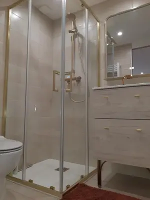 Salle de bains dans l'établissement Le Penty de KerJeanne