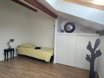 Un ou plusieurs lits dans un hébergement de l'établissement La Sereine - Appartement 2 chambres pour 4 personnes
