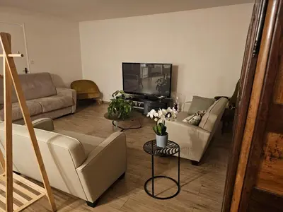 Coin salon dans l'établissement Gîte Côté Saône