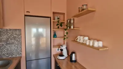 Cuisine ou kitchenette dans l'établissement Evasion urbaine à deux pas du métro