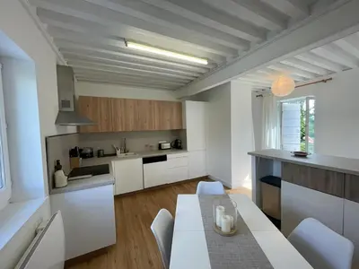 Plan de l'établissement 150m2 à 15min de lyon - parc avec piscine et pétanque