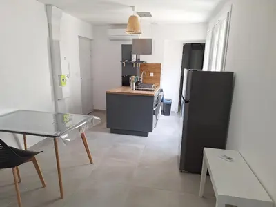 Cuisine ou kitchenette dans l'établissement Studio 29 m2 Le Péage de Roussillon