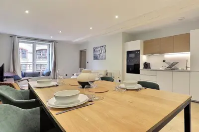 Cuisine ou kitchenette dans l'établissement Prestige Apartment Lyon 2 6 guests - Place des Célestins