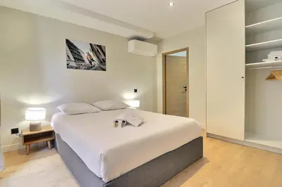 Un ou plusieurs lits dans un hébergement de l'établissement Prestige Apartment Lyon 2 6 guests - Place des Célestins