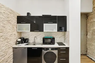 Cuisine ou kitchenette dans l'établissement Superbe appartement en plein coeur de Lyon 1er