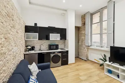 Cuisine ou kitchenette dans l'établissement Superbe appartement en plein coeur de Lyon 1er
