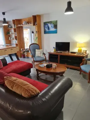 Télévision ou salle de divertissement dans l'établissement gîte des Bois