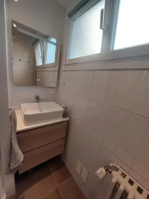 Salle de bains dans l'établissement 3 chambres dans grand T4 Proche Lac, ENTPE, Planétarium & Autoroute