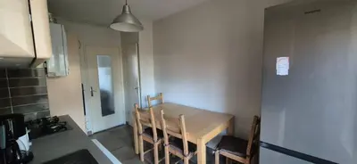 Cuisine ou kitchenette dans l'établissement 3 chambres dans grand T4 Proche Lac, ENTPE, Planétarium & Autoroute