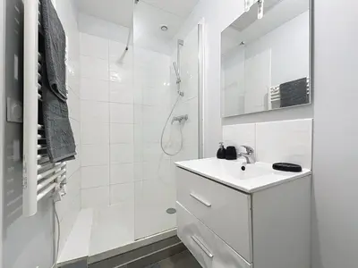 Salle de bains dans l'établissement Appartement confortable Oullins centre