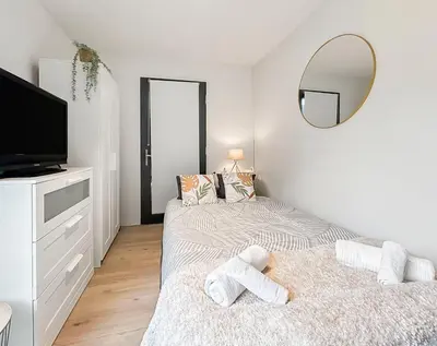 Un ou plusieurs lits dans un hébergement de l'établissement Terrasse & Jardin privés, Lumineux, Calme absolu