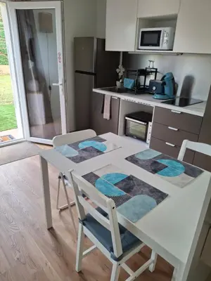 Cuisine ou kitchenette dans l'établissement Quiet studio