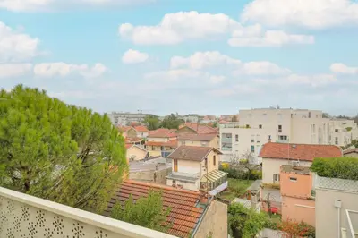 Vue générale sur Villeurbanne ou vue de la ville depuis l'appartement