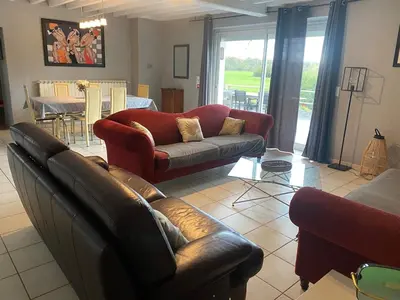Coin salon dans l'établissement Appartement Vénus au coeur de la campagne