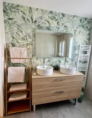 Salle de bains dans l'établissement Chez Audrey et Manu