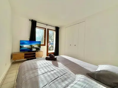 Un ou plusieurs lits dans un hébergement de l'établissement Maison La Clairière - Jardin et parking - 10 pers - 4 chambres - 15 min de Lyon
