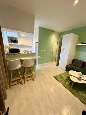 Cuisine ou kitchenette dans l'établissement Le Cosy de Medipole
