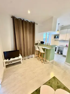 Cuisine ou kitchenette dans l'établissement Le Cosy de Medipole